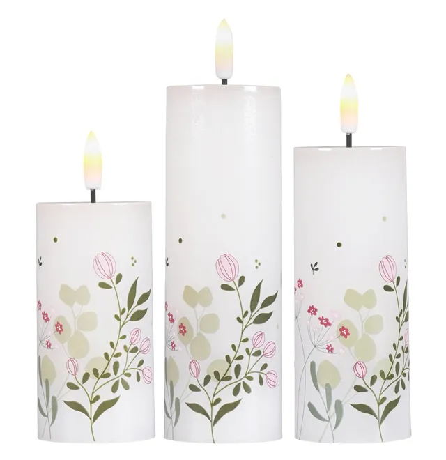 Det Gamle Apotek LED Candle LED svíčka 3 ks bílá