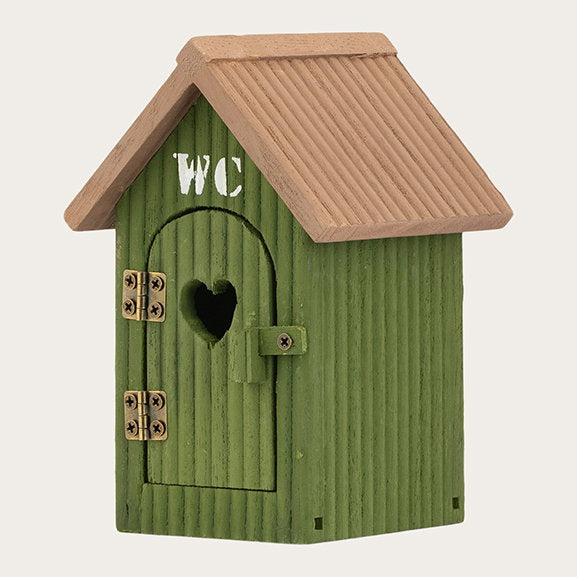 Det Gamle Apotek WC House for Gnomes domeček zelený 12 cm
