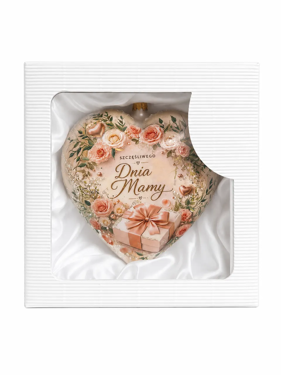 Vitbis Pro maminku skleněná baňka srdce 15 cm