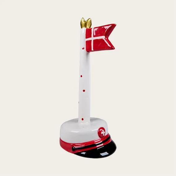 Det Gamle Apotek Flag stolní vlajka 18 cm červená dolomit