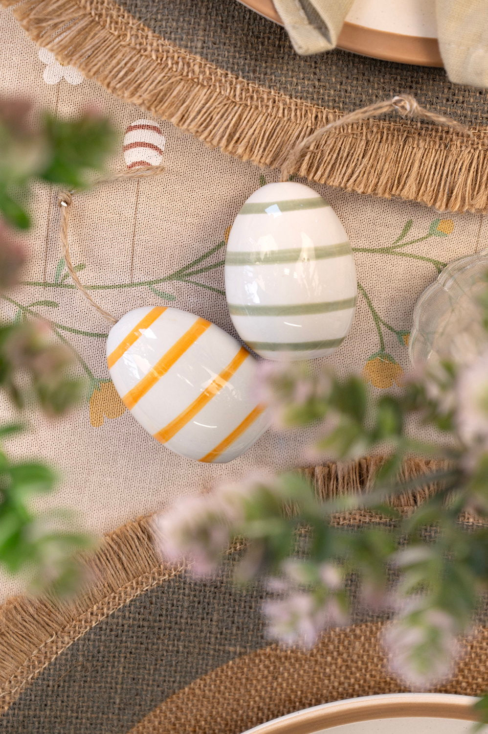 Det Gamle Apotek Easter egg keramické vájčko 6 cm oranžové