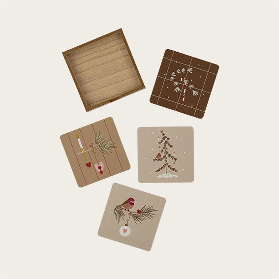 Det Gamle Apotek Wooden Box dřevěná krabička 11 cm přírodní