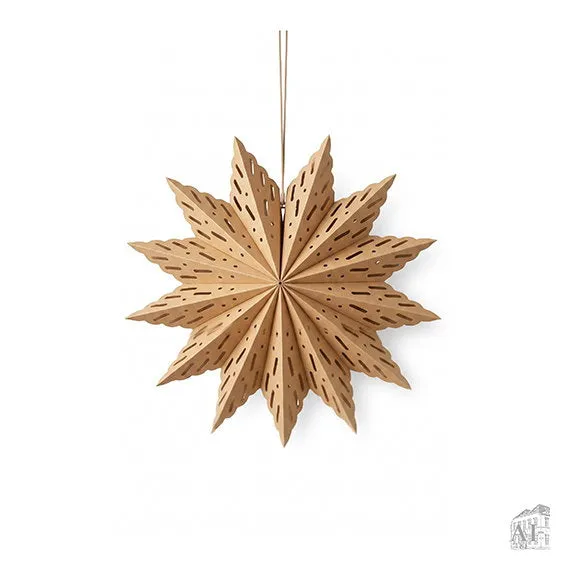 Det Gamle Apotek Paper Star papírová hvězda 45 cm hnědá