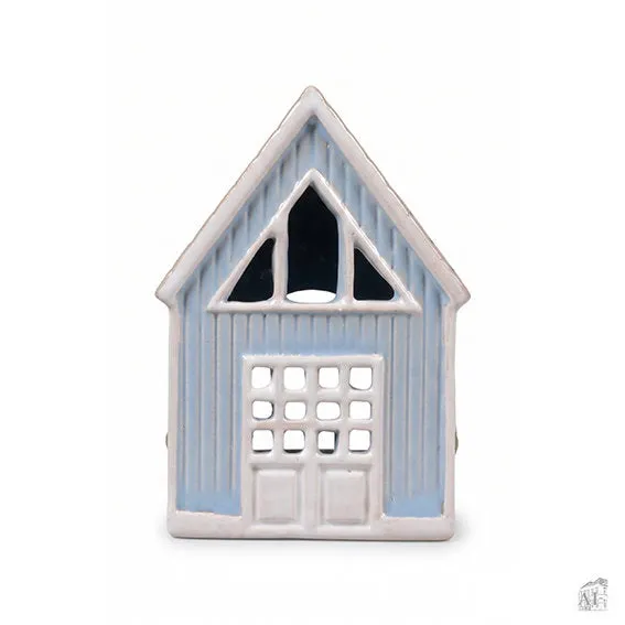 Det Gamle Apotek House for LED light keramický domeček modrý 10 cm