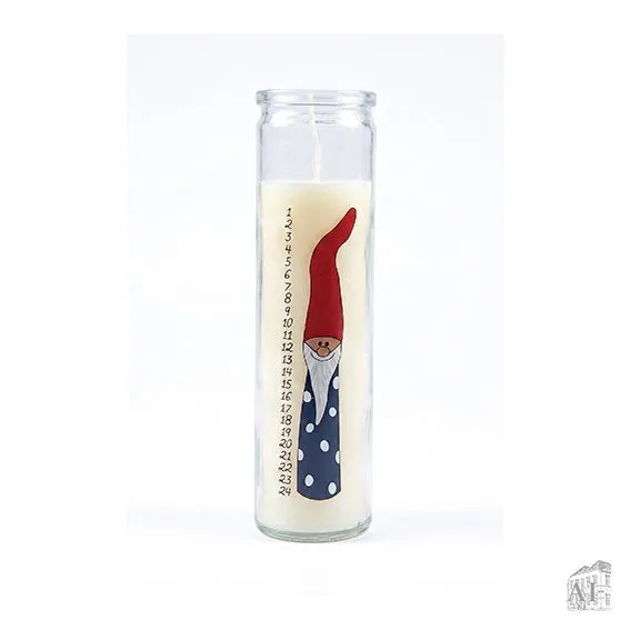 Det Gamle Apotek Calender candle svíčka ve skle bílá č. 1–24