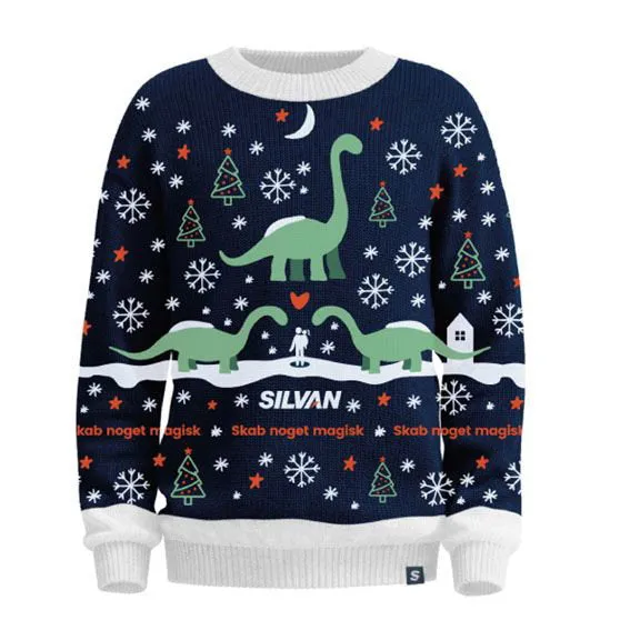 Det Gamle Apotek Sweater svetr modrý akryl vánoční