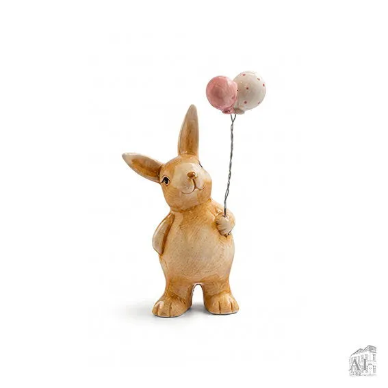 Det Gamle Apotek Rabbit keramický zajíc hnědý 18 cm