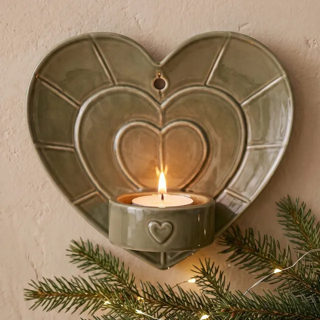 Det Gamle Apotek Tealight svícen keramický zelený čajová svíčka