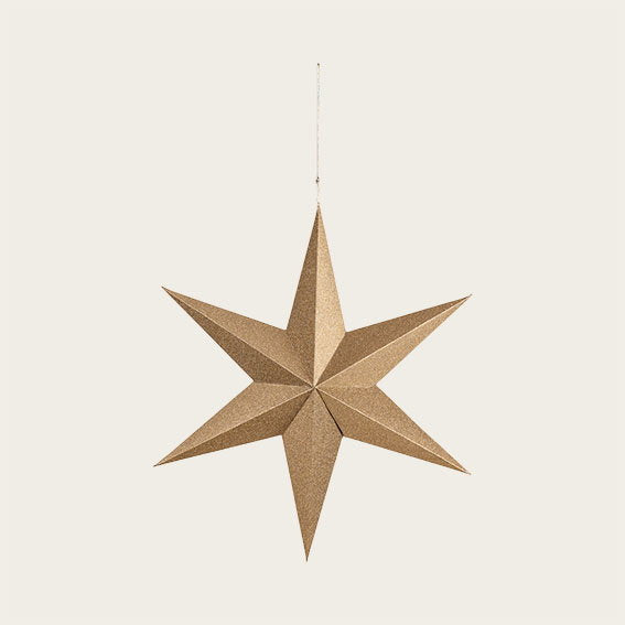 Det Gamle Apotek Paper star papírová hvězda champagne 30 cm