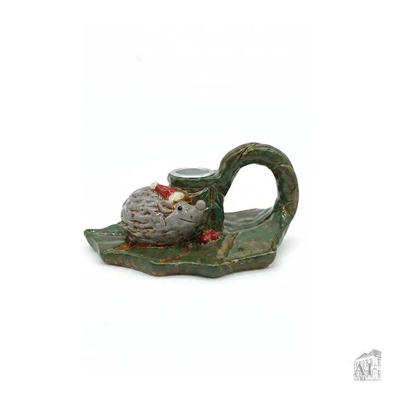 Det Gamle Apotek Candle Holder svícen keramický šedý 7 cm