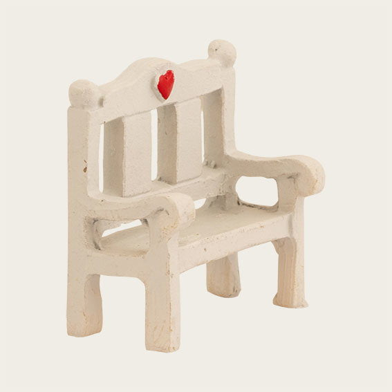 Det Gamle Apotek Bench lavička pro skřítky 4 cm šedá