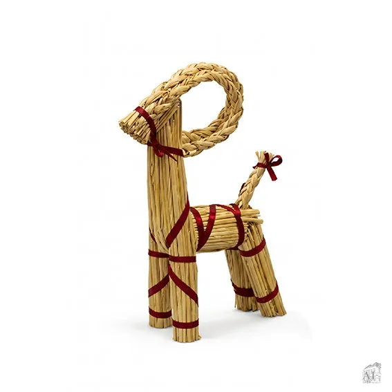 Det Gamle Apotek Straw goat kozel 45 cm červený