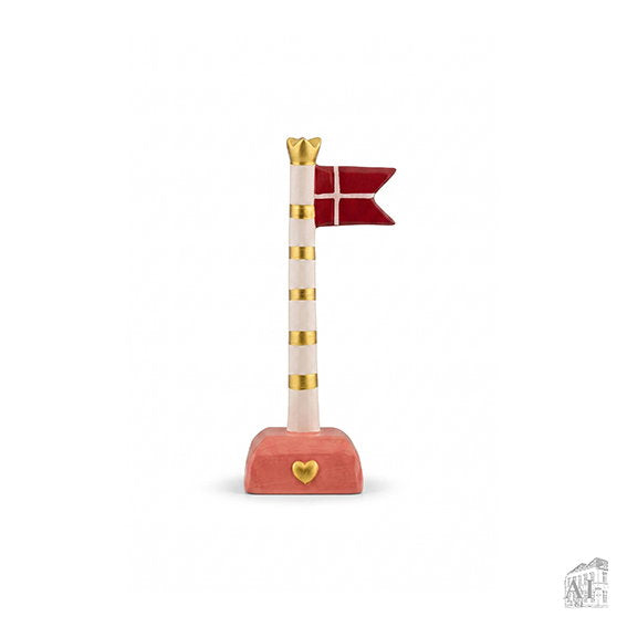Det Gamle Apotek Flag keramická vlajka červená 18 cm
