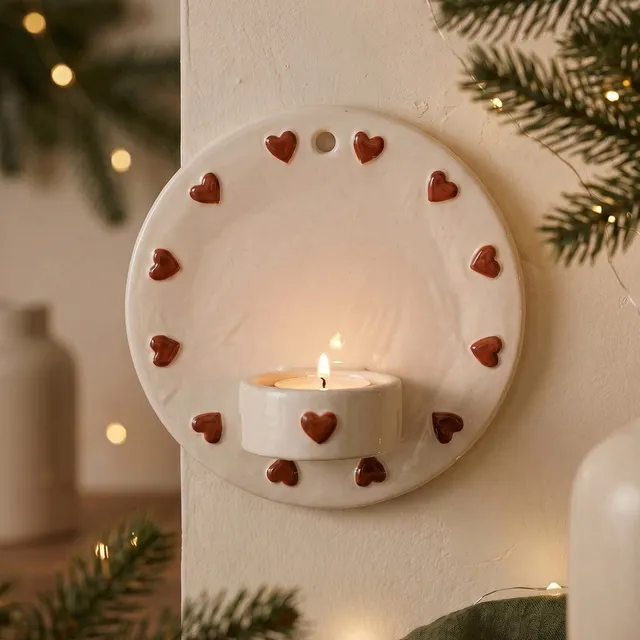 Det Gamle Apotek Tealight keramický svícen bílý 6 cm