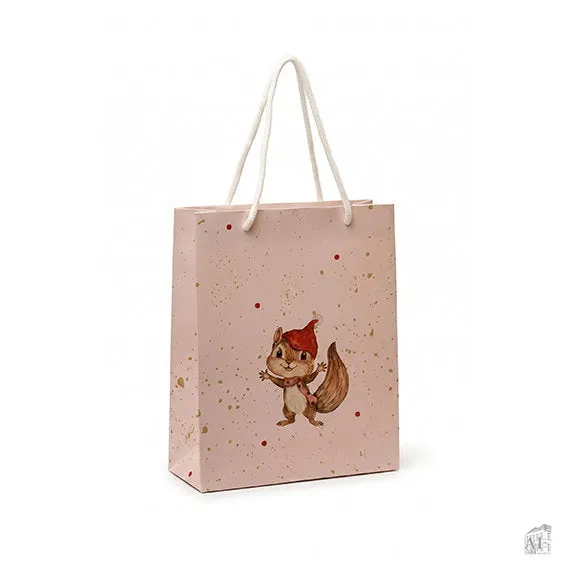 Det Gamle Apotek Giftbag dárková taška 24 cm růžová papír