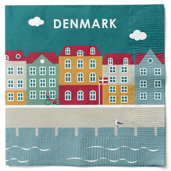 Det Gamle Apotek Napkins ubrousky 20 ks 33 cm barevné