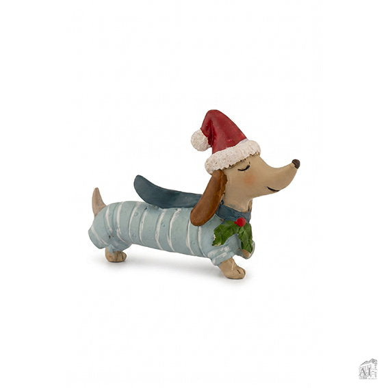 Det Gamle Apotek vánoční figurka červená 6 cm polyresin