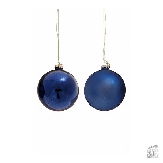 Det Gamle Apotek Blue Christmas baubles modrá baňka 8 cm