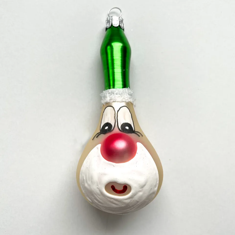 Vánoční ozdoby hlava Santy 66245256 baňka barevná