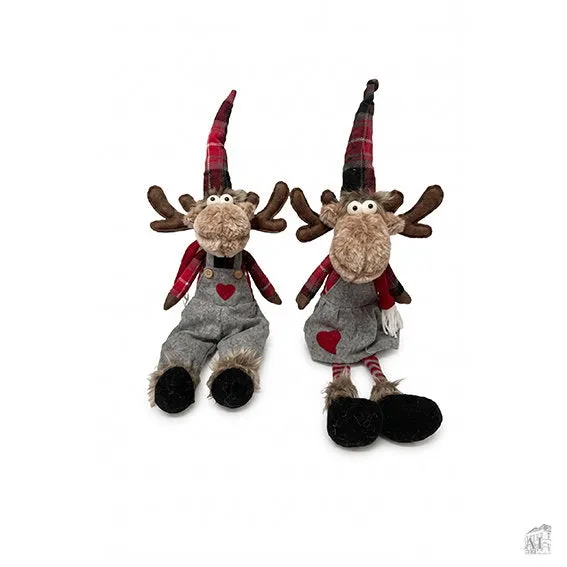 Det Gamle Apotek Reindeer stojící sob 68 cm šedý