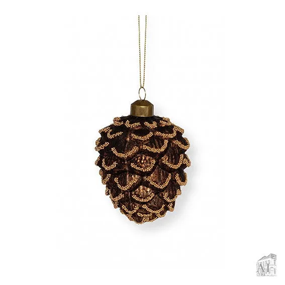 Det Gamle Apotek Pinecone skleněná ozdoba šiška 10 cm