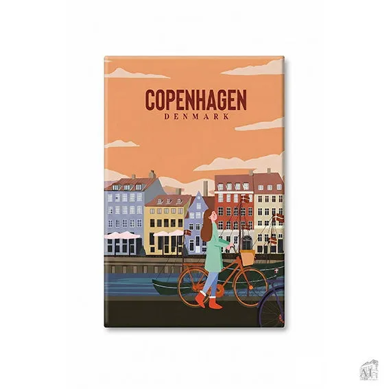 Det Gamle Apotek Magnet magnet København žlutý 8 cm