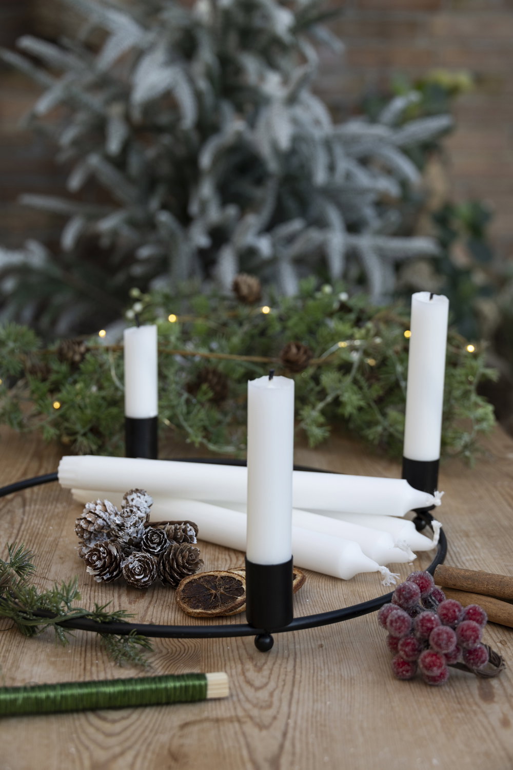 Det Gamle Apotek Advent candleholder svícen černý 4 cm