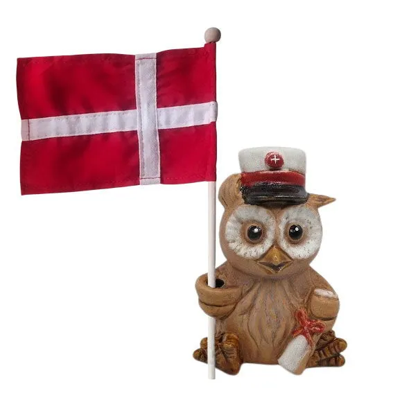 Det Gamle Apotek Owl keramická figurka sova 16 cm hnědá
