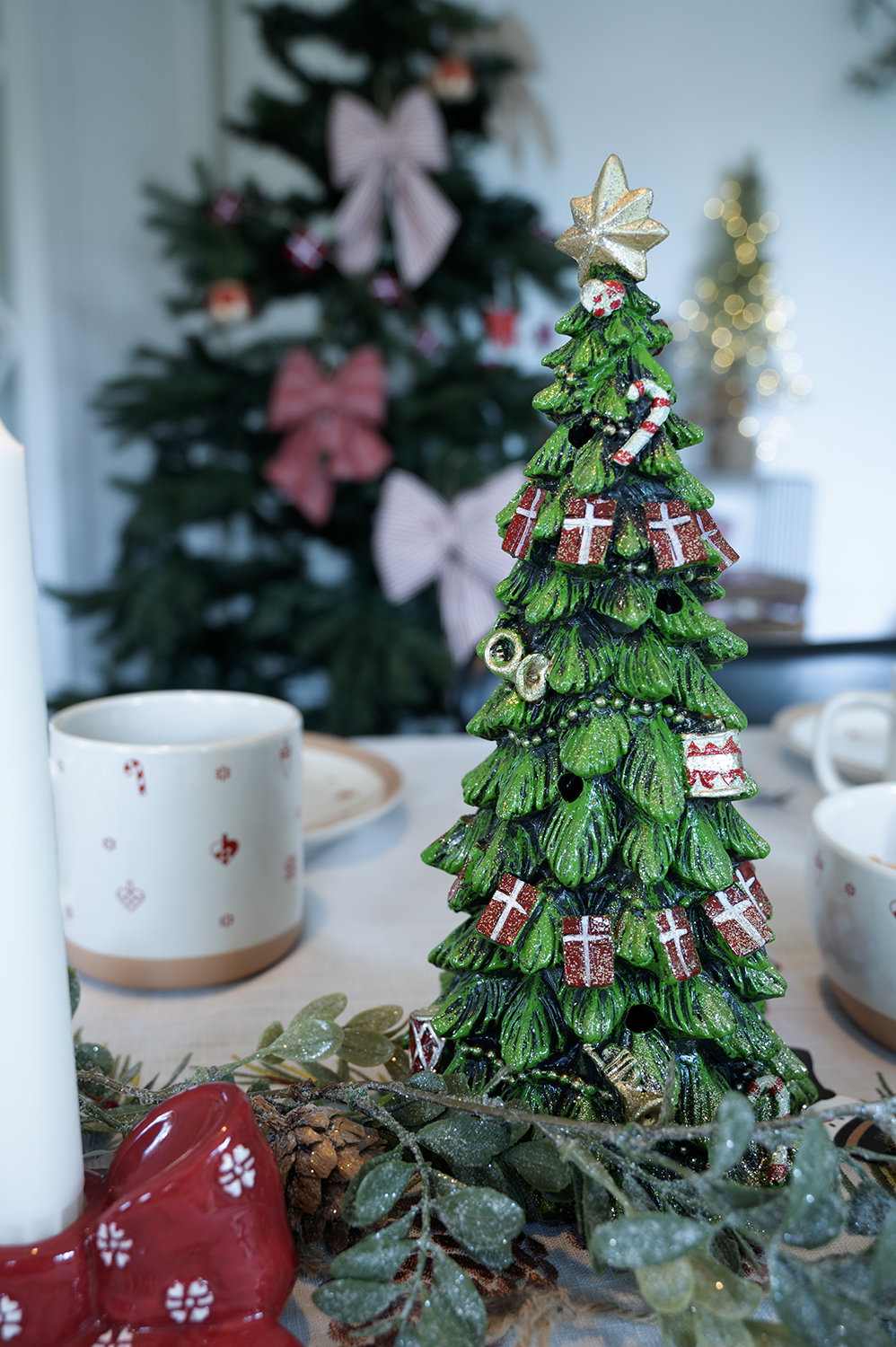 Det Gamle Apotek Tree with LED stromek 25 cm zelený
