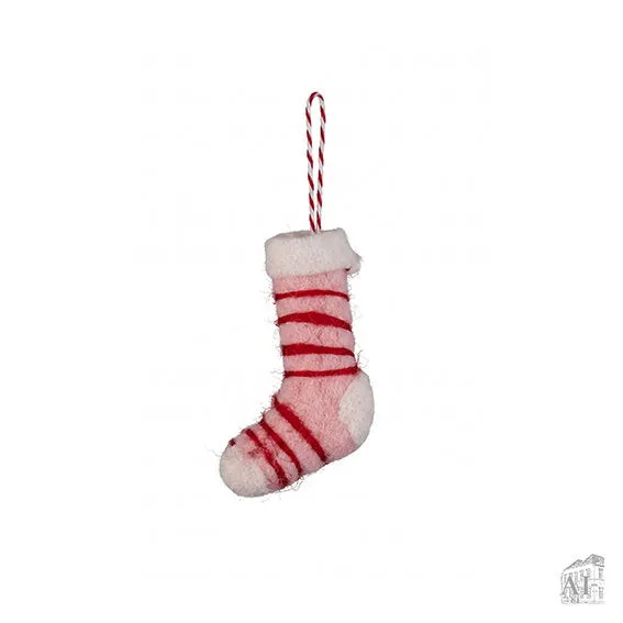 Det Gamle Apotek Socks ponožka 8 cm červený filc