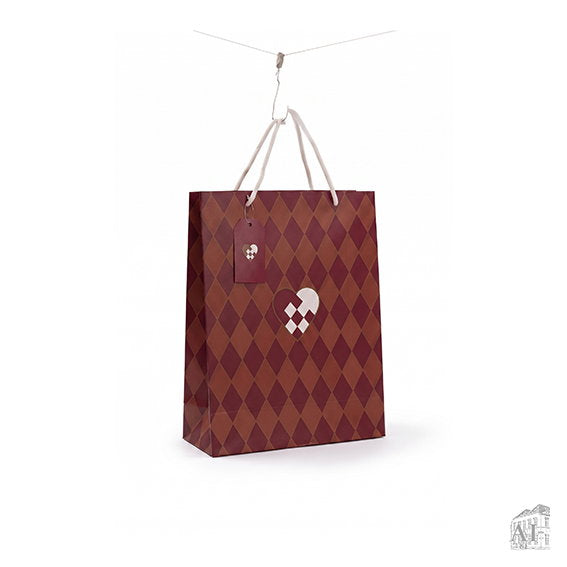 Det Gamle Apotek Giftbag dárková taška 32 cm bordó