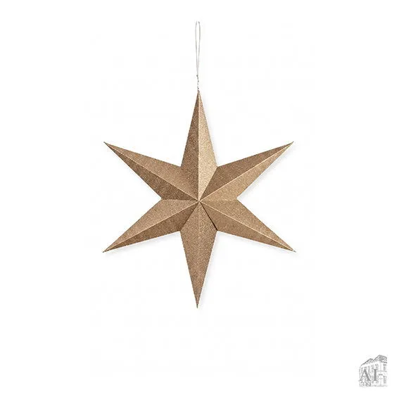 Det Gamle Apotek Paper star papírová hvězda champagne 30 cm