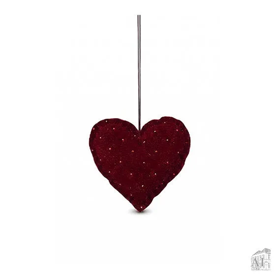 Det Gamle Apotek Heart závěsné srdce 12 cm červené