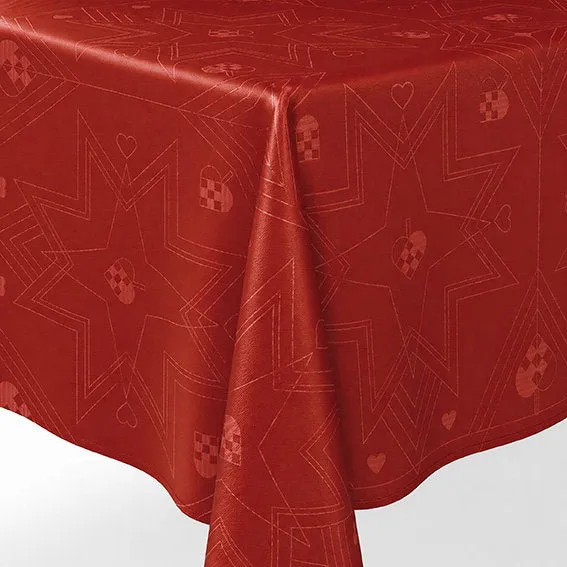 Det Gamle Apotek ubrus červený 140×320 cm žakár
