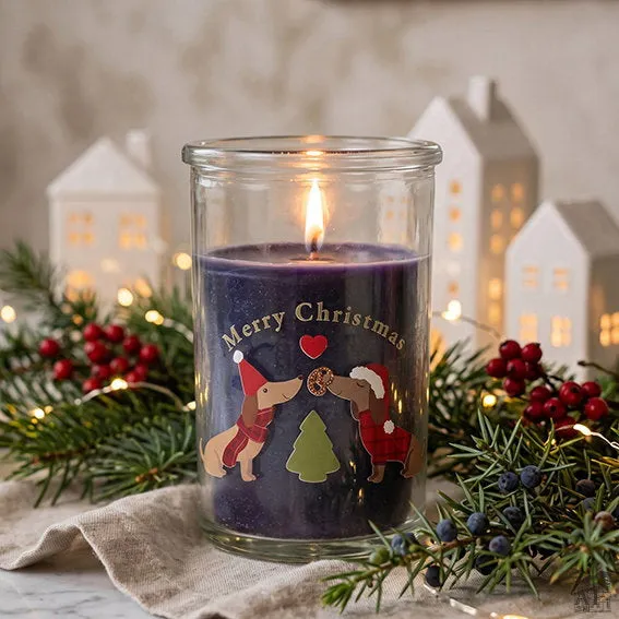 Det Gamle Apotek Candle in glass svíčka ve skle modrá 10 cm