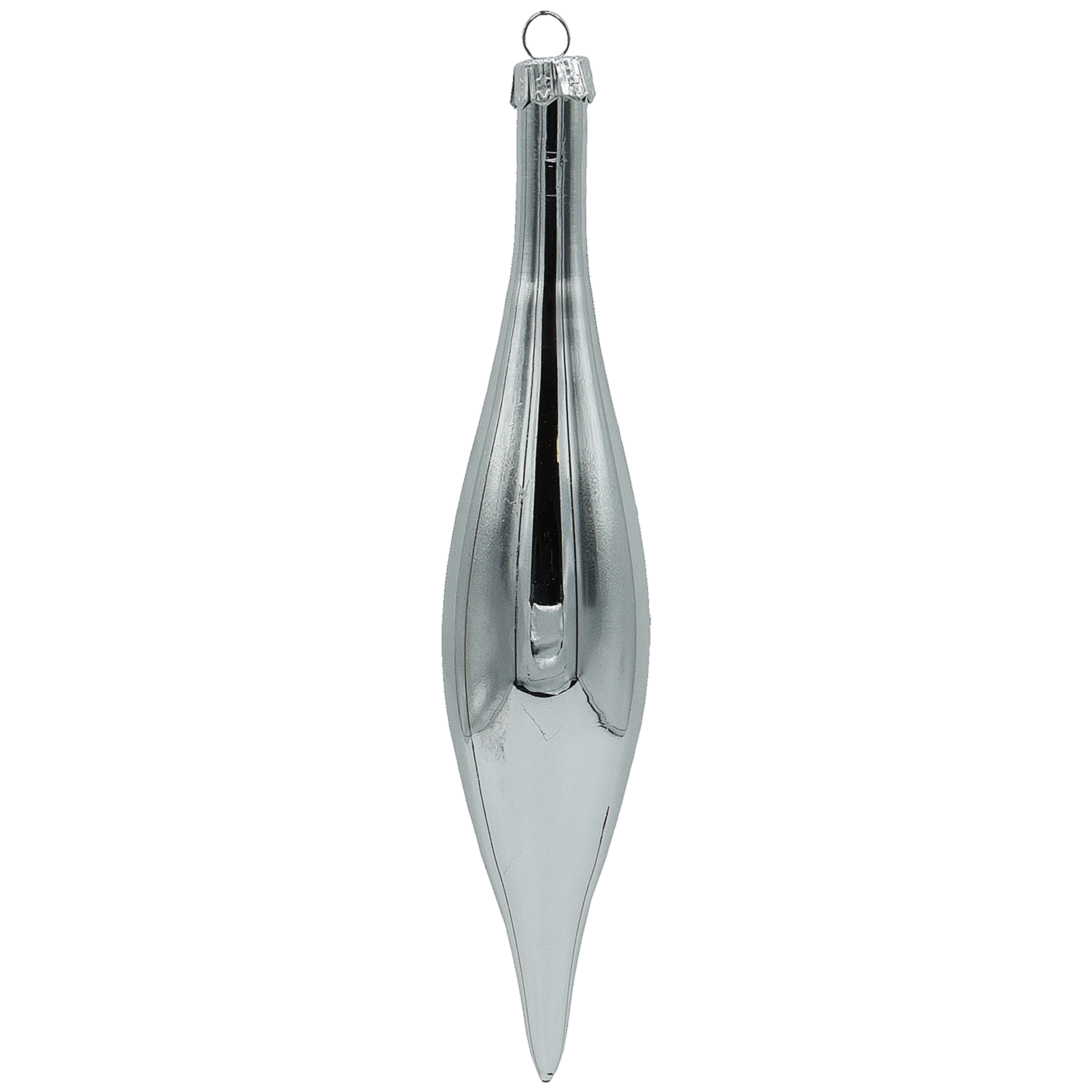 Vitbis Stříbrné rampouchy skleněné ozdoby 15 cm 6 ks
