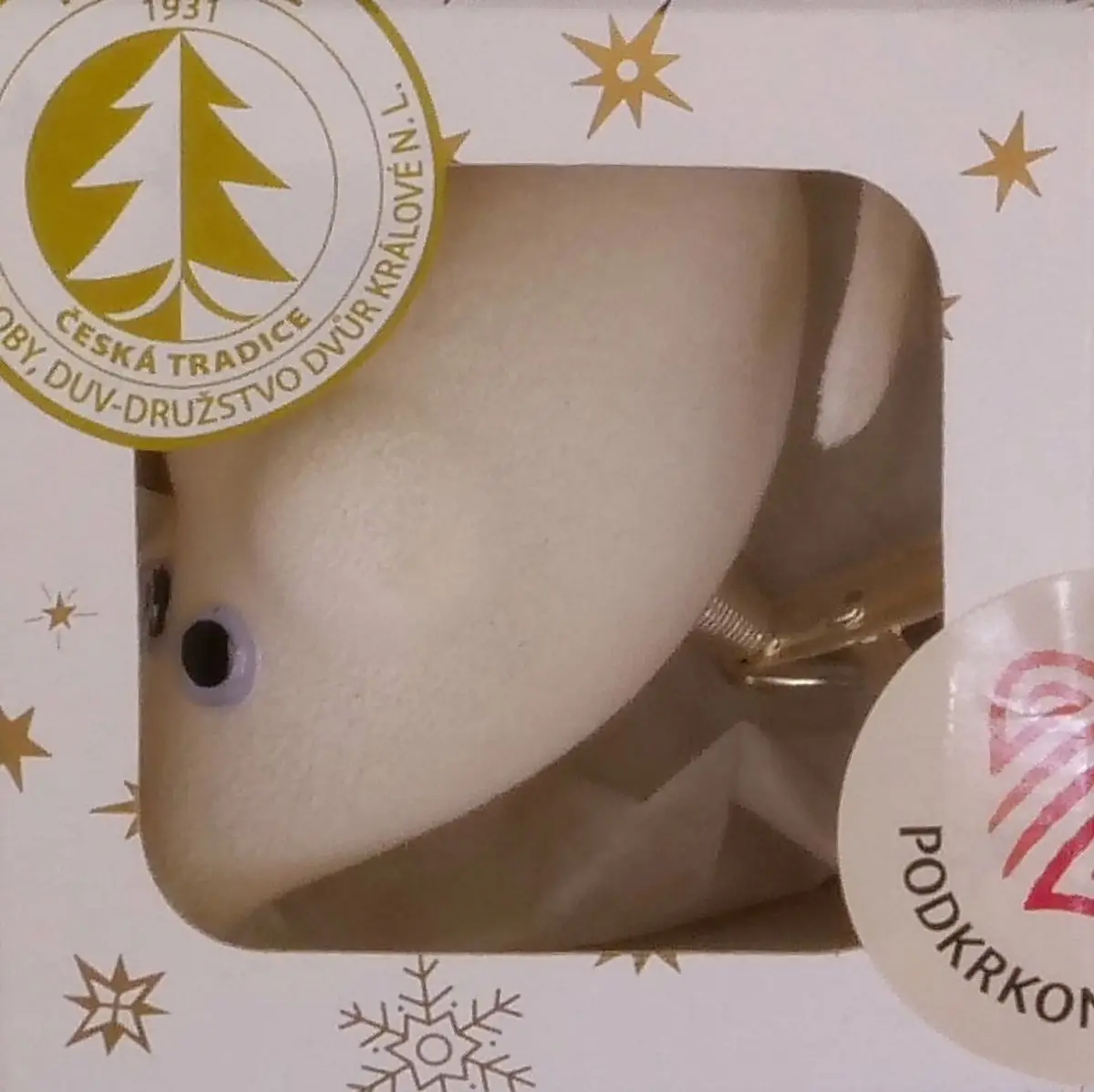 Vánoční ozdoby myš vícebarevná skleněná ozdoba na skřipec