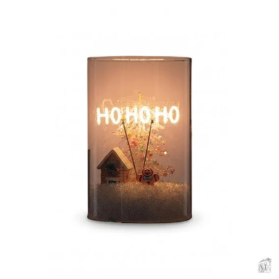 Det Gamle Apotek lucerna s LED skleněná 14 cm