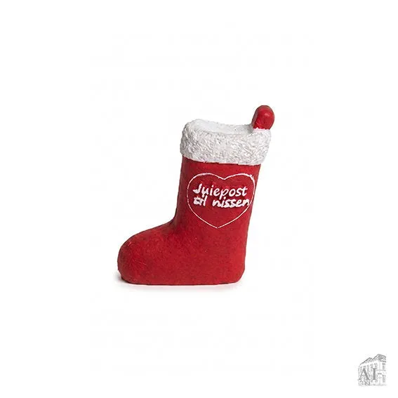 Det Gamle Apotek Christmas sock ponožka skřítkovská červená
