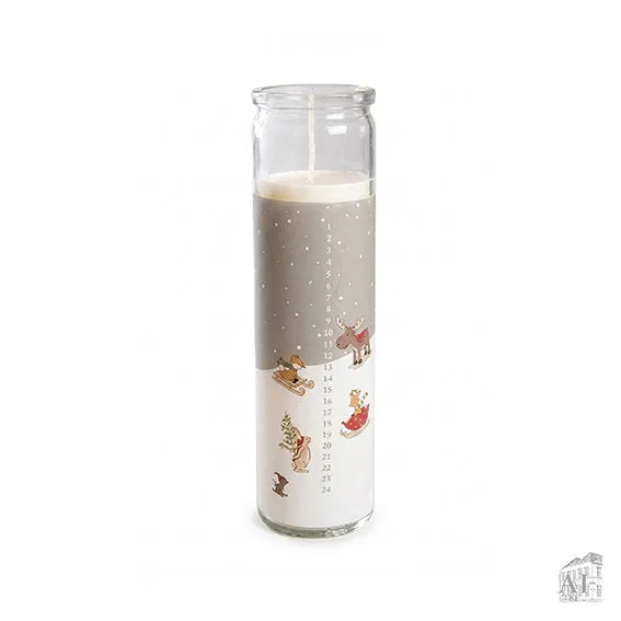 Det Gamle Apotek Calendar candle svíce ve skle bílá 1–24