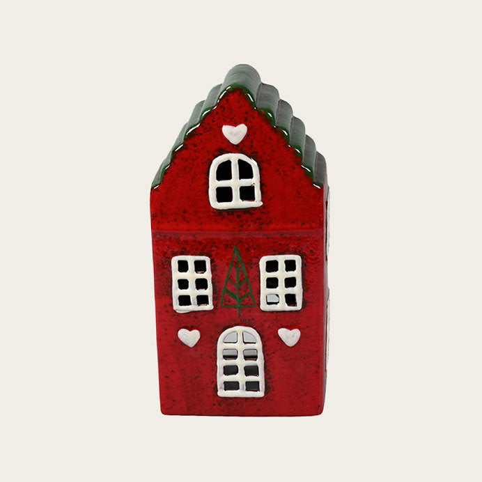 Det Gamle Apotek House for T-light domeček červený 22 cm