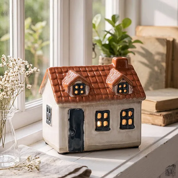 Det Gamle Apotek Beige House domeček na svíčku béžový 8 cm