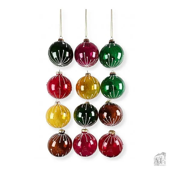 Det Gamle Apotek baňky skleněné ozdoby 8 cm multicolor