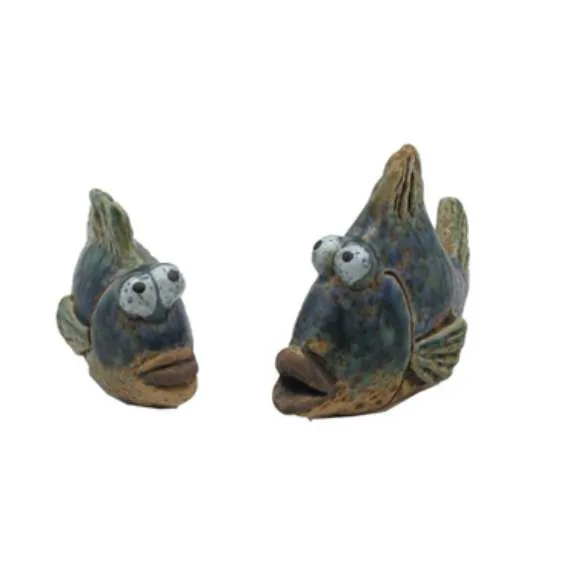 Det Gamle Apotek Fish figurka modrá kamenina 9 cm