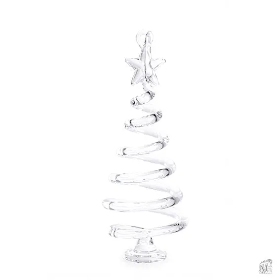 Det Gamle Apotek Tree stromeček skleněný transparentní 9 cm