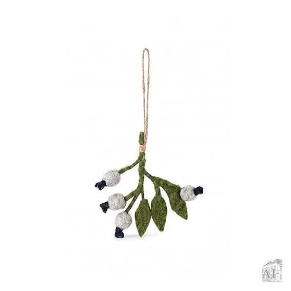 Det Gamle Apotek Ornament for hanging vlněná ozdoba zelená 6 cm