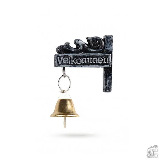 Det Gamle Apotek Bell zvonek pro skřítky černý 3 cm