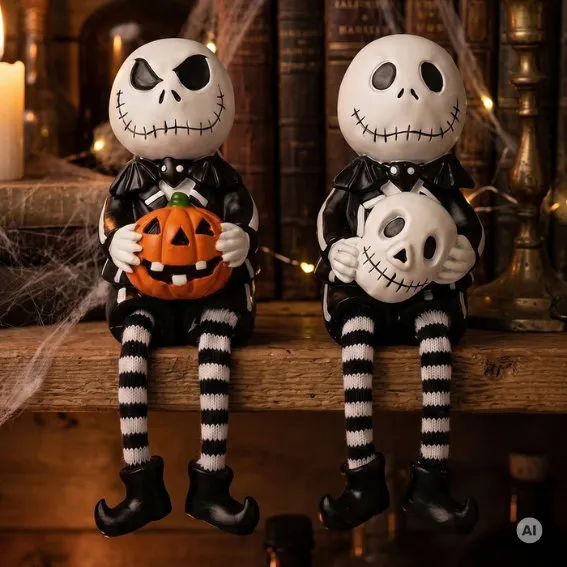 Det Gamle Apotek Skeleton dekorace černá 16 cm