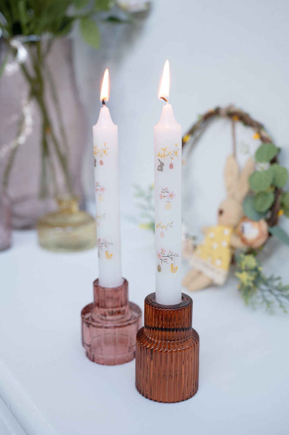 Det Gamle Apotek Candle svíčka bílá 17 cm sada 2 ks