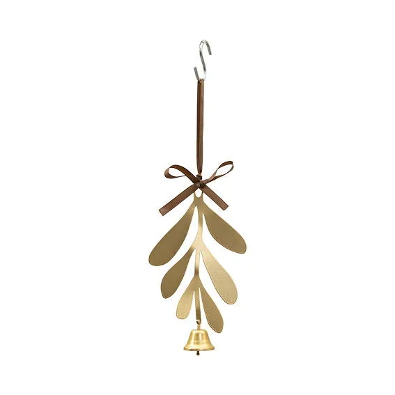 Det Gamle Apotek Mistletoe ozdoba jmelí 22 cm zlatá